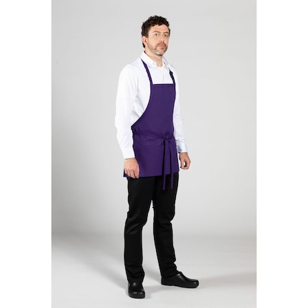 Uncommon Threads Adjustable 3-Pocket Bib Apron Purple 3011-1800